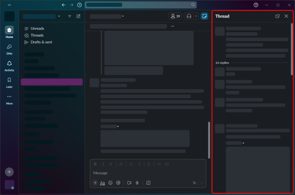 Slack Threads