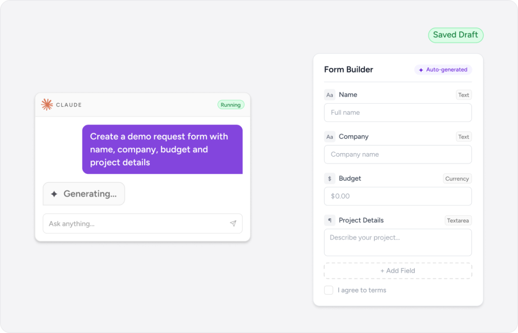 ai form generator — feature visual
